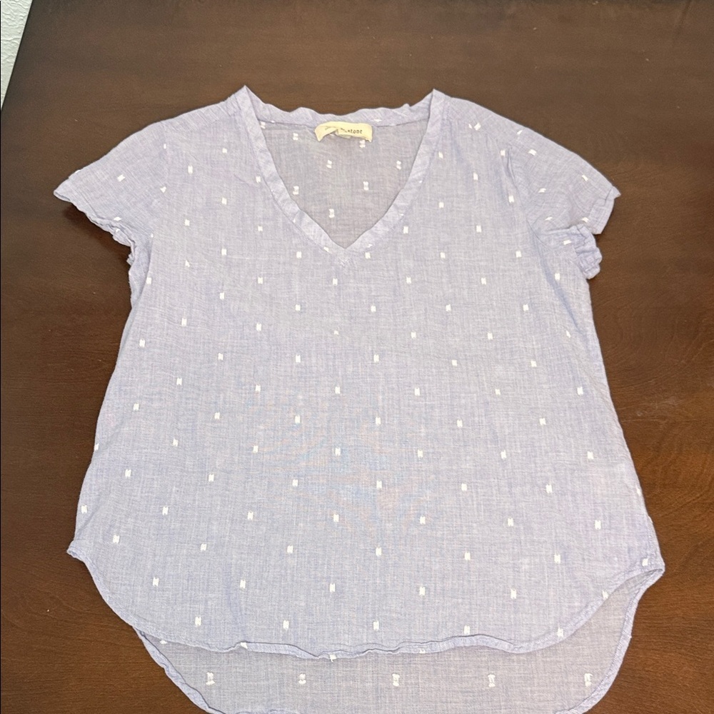 Cloth & Stone Lavender V-Neck Blouse